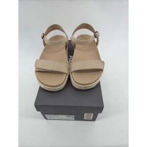 Abeo Isle Strap Sandals Women's 7 Cuban Sand Leather Espadrille Comfort Met